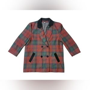 Vintage U.K. Womens Plaid Blazer Coat